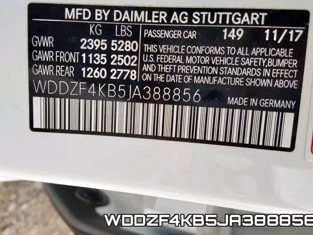 WDDZF4KB5JA388856 фото 2