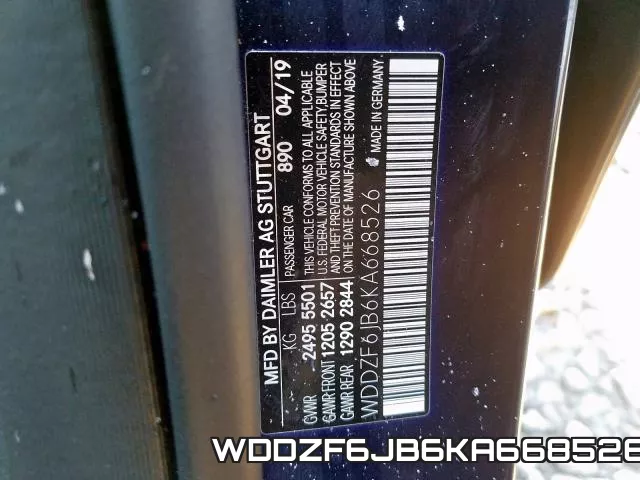 WDDZF6JB6KA668526 фото 2