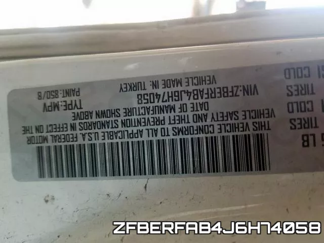 ZFBERFAB4J6H74058 фото 2