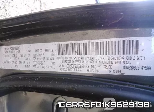 1C6RR6FG1KS629138 фото 10