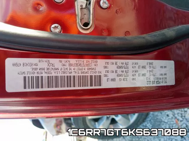 1C6RR7GT6KS637088 фото 2