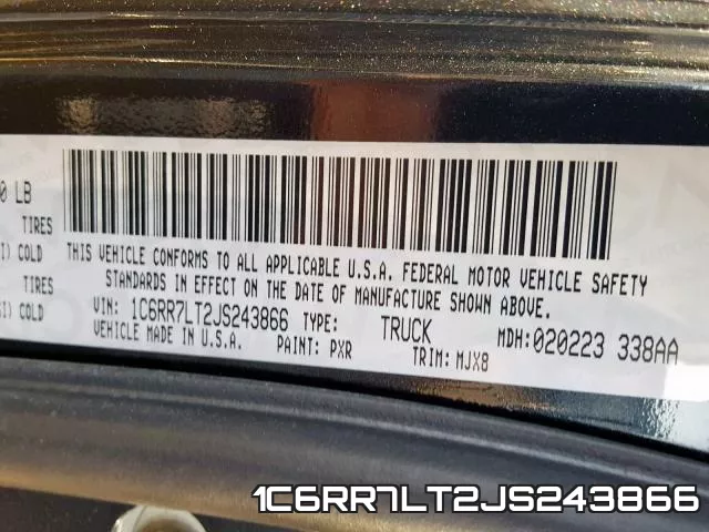 1C6RR7LT2JS243866 фото 2