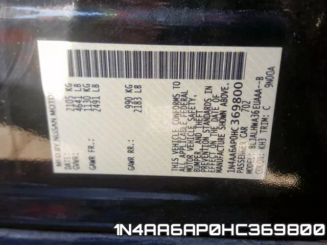 1N4AA6AP0HC369800 фото 2