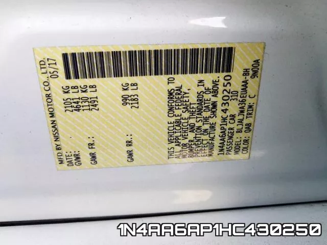 1N4AA6AP1HC430250 фото 2