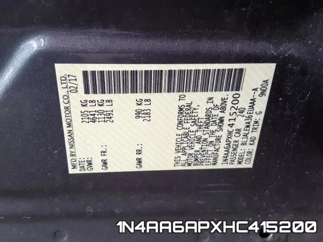 1N4AA6APXHC415200 фото 2