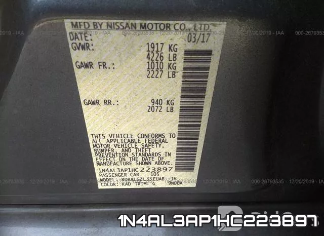 1N4AL3AP1HC223897 фото 8