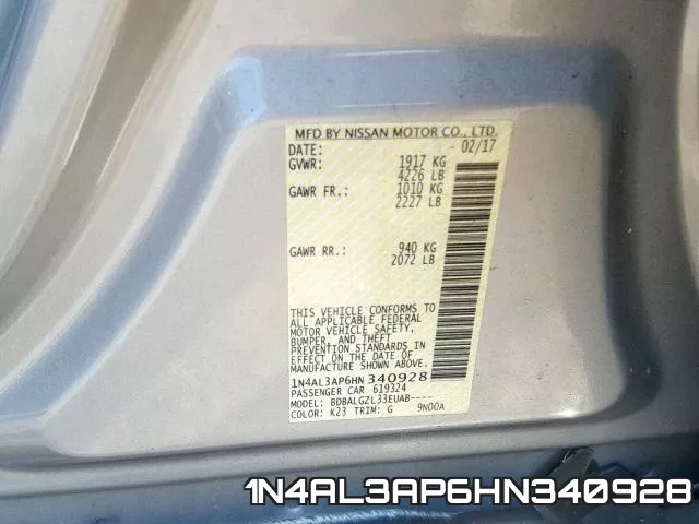 1N4AL3AP6HN340928 фото 2