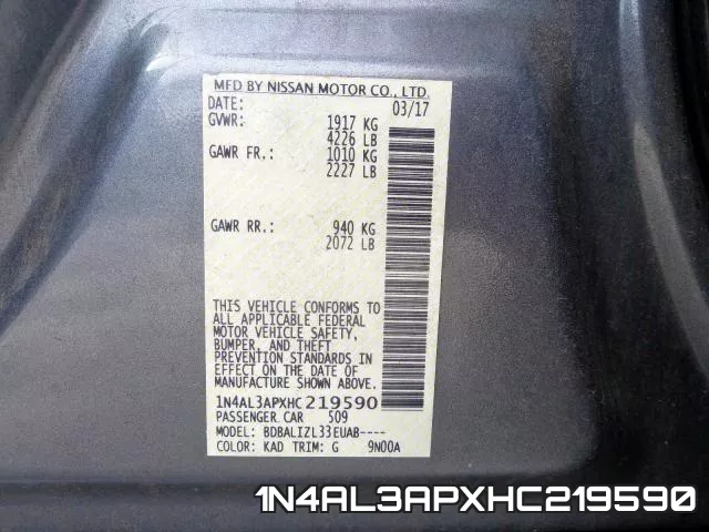 1N4AL3APXHC219590 фото 2