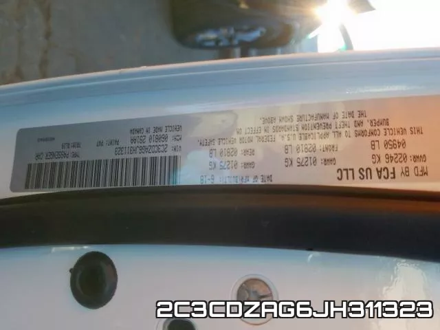 2C3CDZAG6JH311323 фото 2