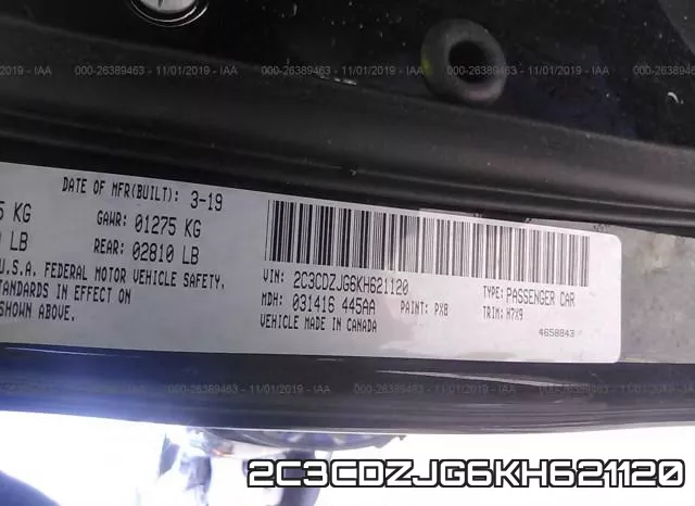 2C3CDZJG6KH621120 фото 9