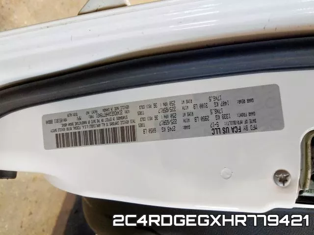2C4RDGEGXHR779421 фото 2