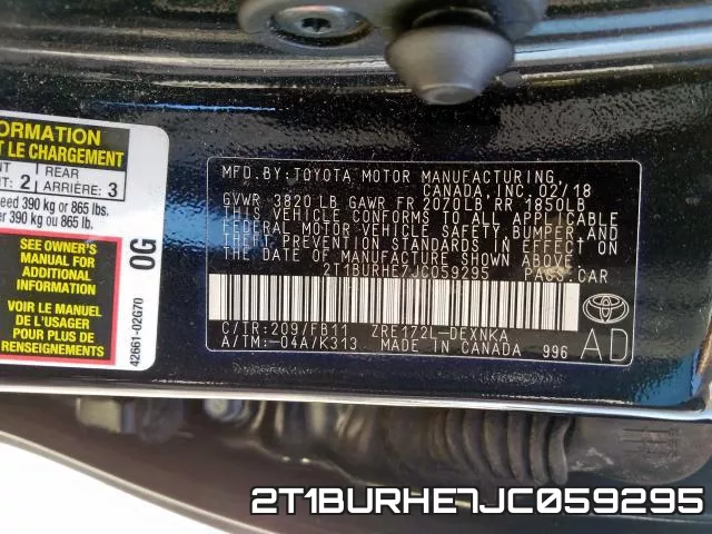 2T1BURHE7JC059295 фото 2