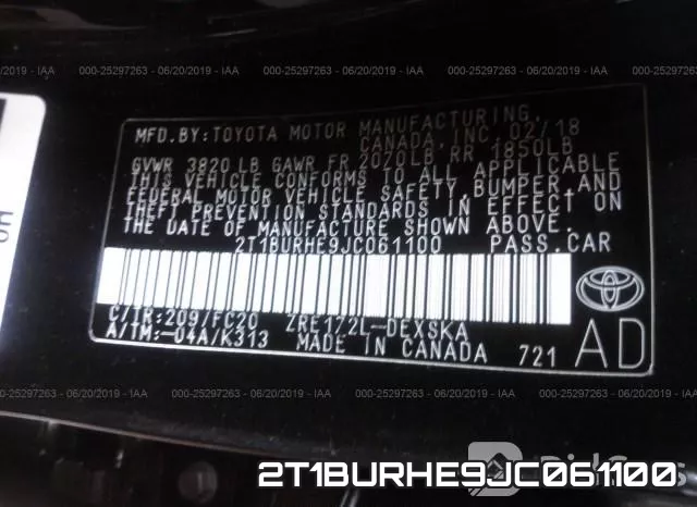 2T1BURHE9JC061100 фото 8