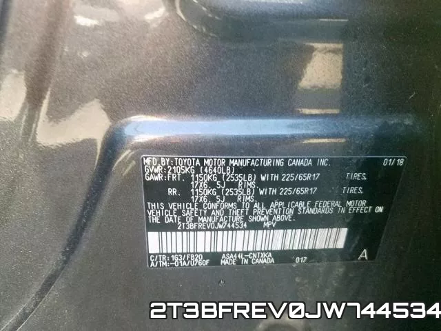 2T3BFREV0JW744534 фото 2