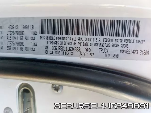 3C6UR5CL1JG349831 фото 2