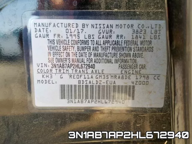 3N1AB7AP2HL672940 фото 2