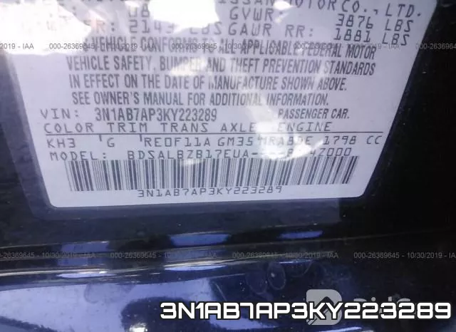 3N1AB7AP3KY223289 фото 9