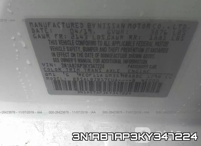 3N1AB7AP3KY347224 фото 10