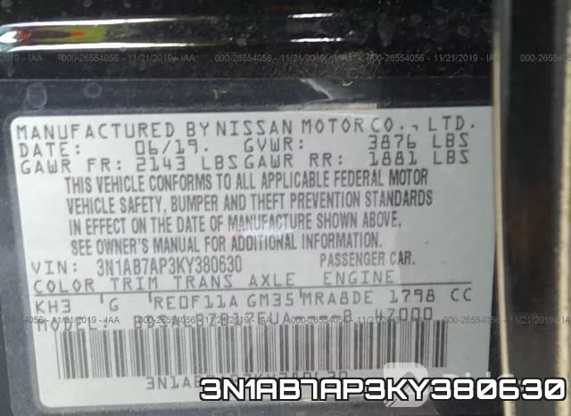 3N1AB7AP3KY380630 фото 10