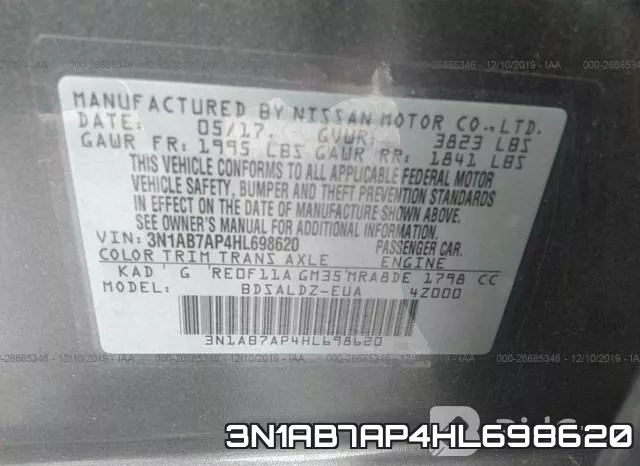 3N1AB7AP4HL698620 фото 9