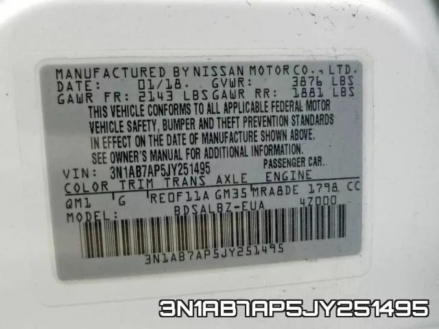 3N1AB7AP5JY251495 фото 2