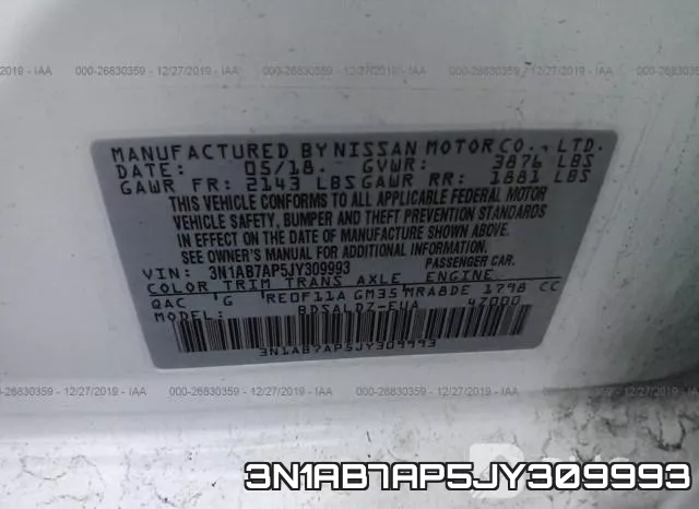 3N1AB7AP5JY309993 фото 9