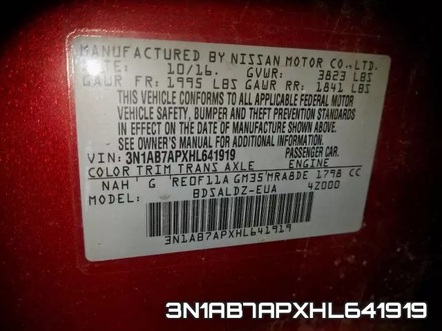 3N1AB7APXHL641919 фото 2