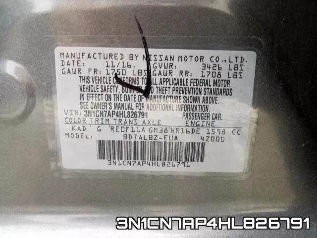 3N1CN7AP4HL826791 фото 2