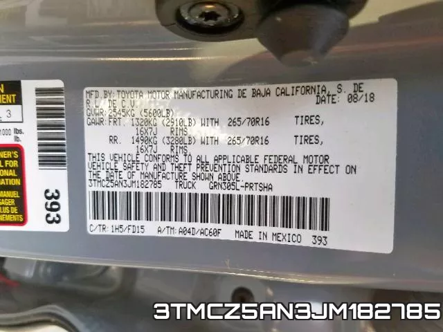 3TMCZ5AN3JM182785 фото 2