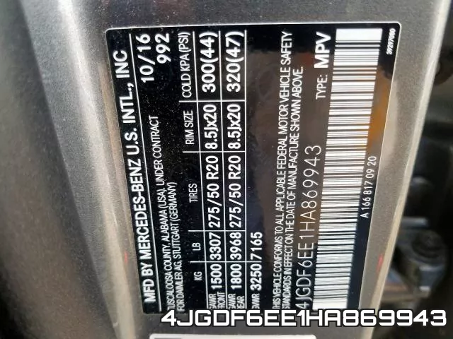 4JGDF6EE1HA869943 фото 2