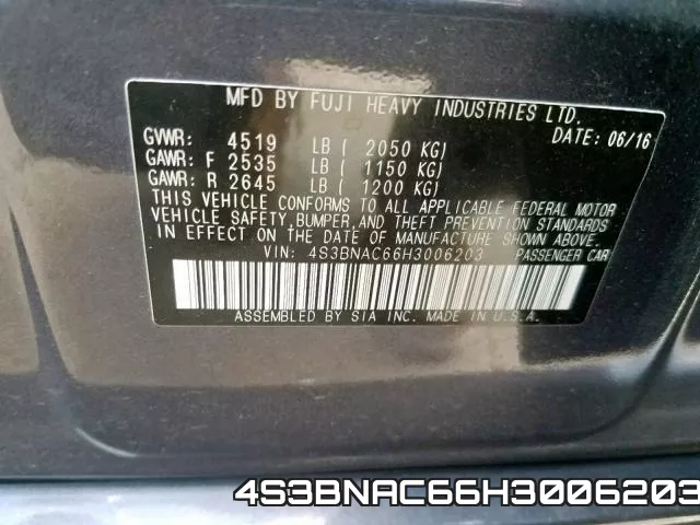 4S3BNAC66H3006203 фото 2