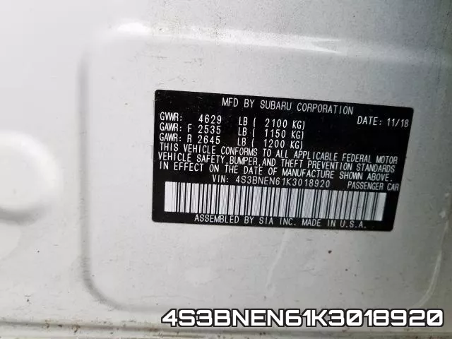 4S3BNEN61K3018920 фото 2