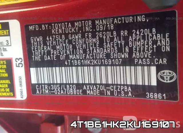 4T1B61HK2KU169107 фото 7