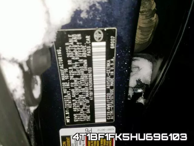 4T1BF1FK5HU696103 фото 2