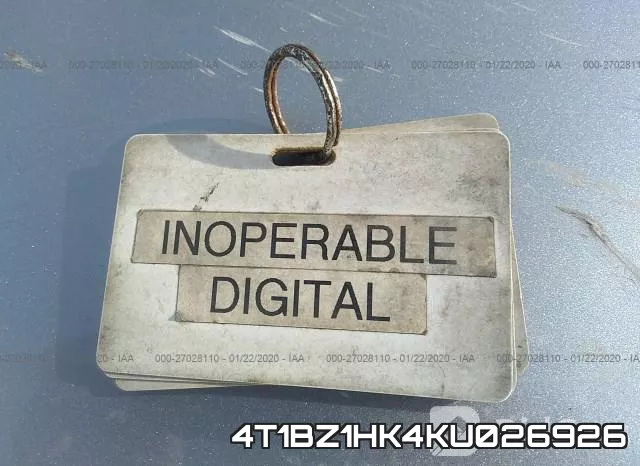 4T1BZ1HK4KU026926 фото 7