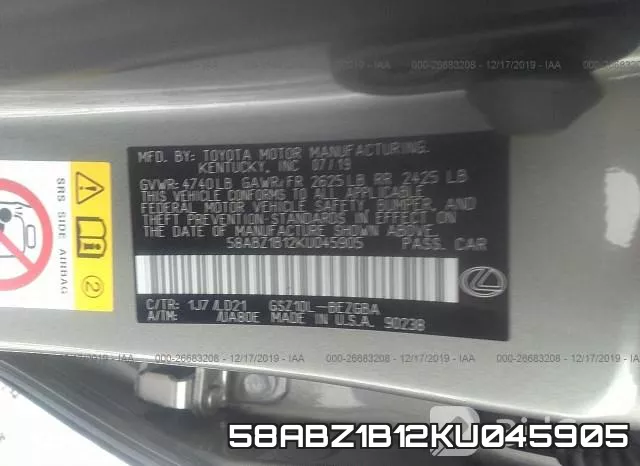 58ABZ1B12KU045905 фото 9