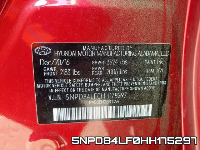 5NPD84LF0HH175297 фото 2