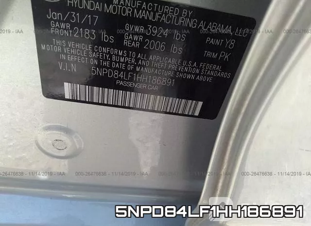 5NPD84LF1HH186891 фото 9
