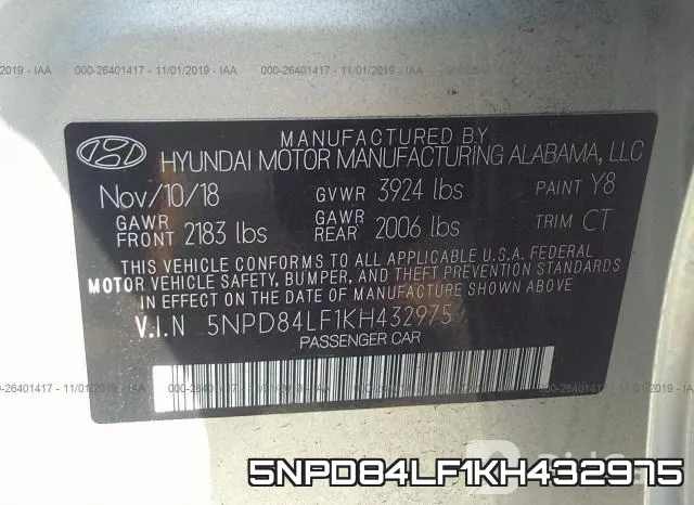 5NPD84LF1KH432975 фото 9