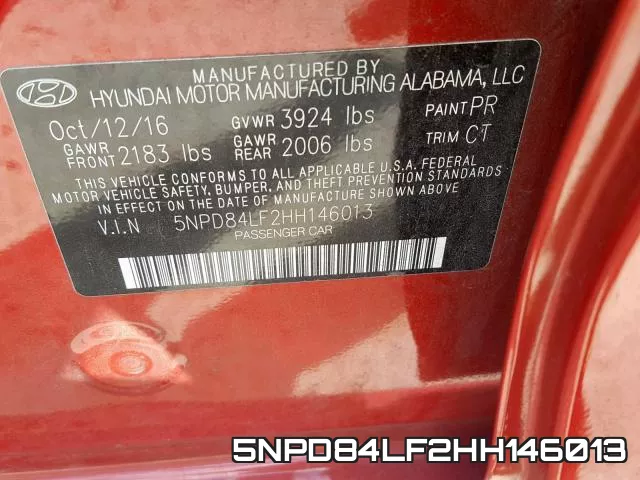 5NPD84LF2HH146013 фото 2