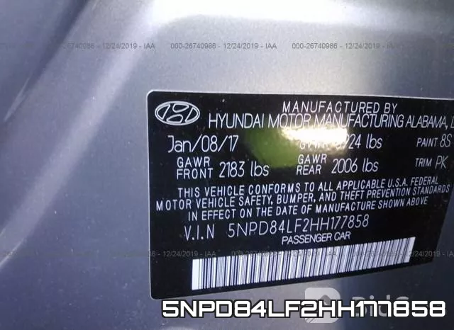 5NPD84LF2HH177858 фото 8