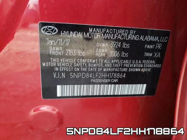 5NPD84LF2HH178864 фото 2