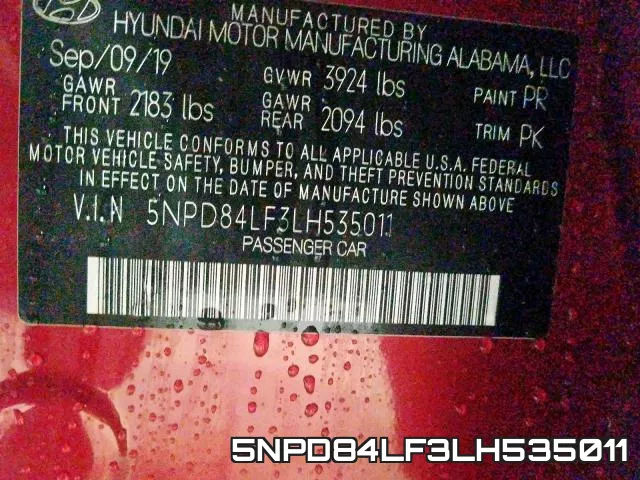 5NPD84LF3LH535011 фото 2
