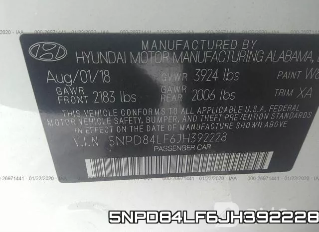 5NPD84LF6JH392228 фото 8