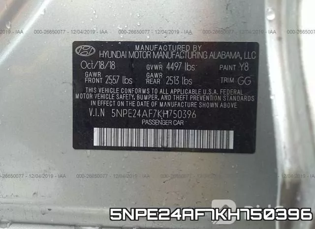 5NPE24AF7KH750396 фото 10