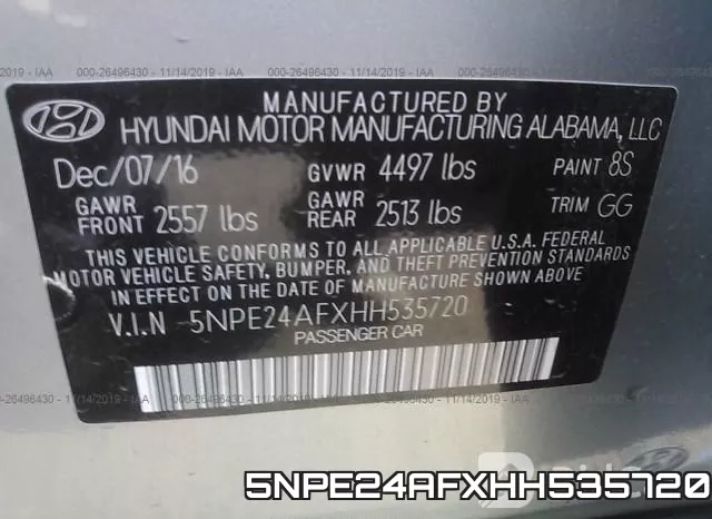 5NPE24AFXHH535720 фото 9