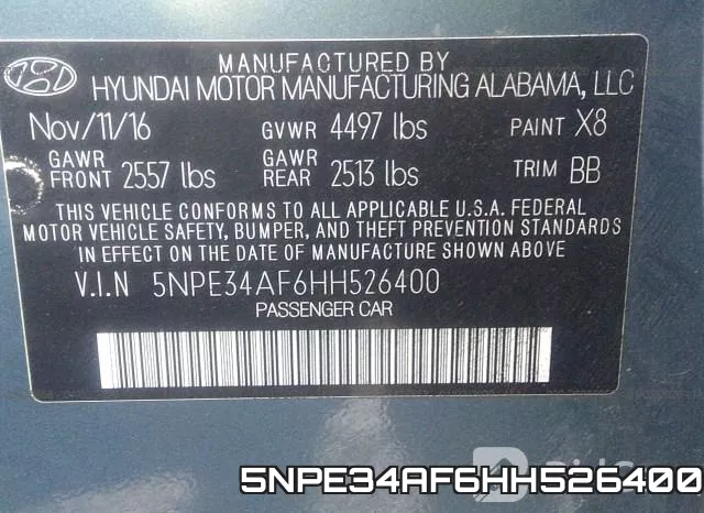 5NPE34AF6HH526400 фото 7