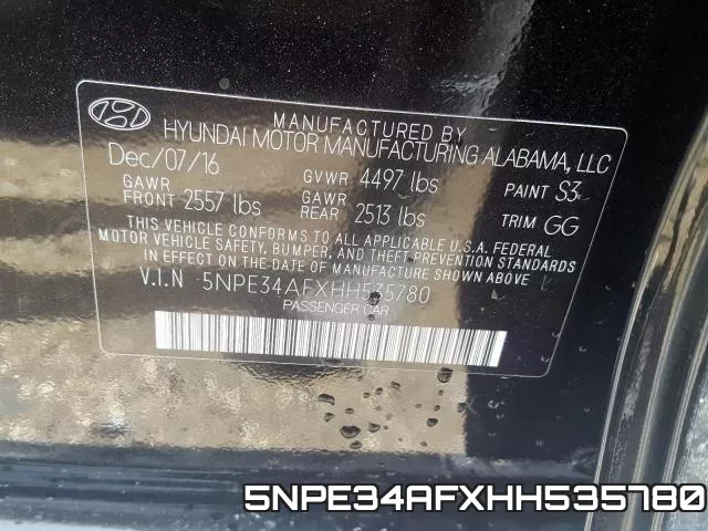 5NPE34AFXHH535780 фото 2