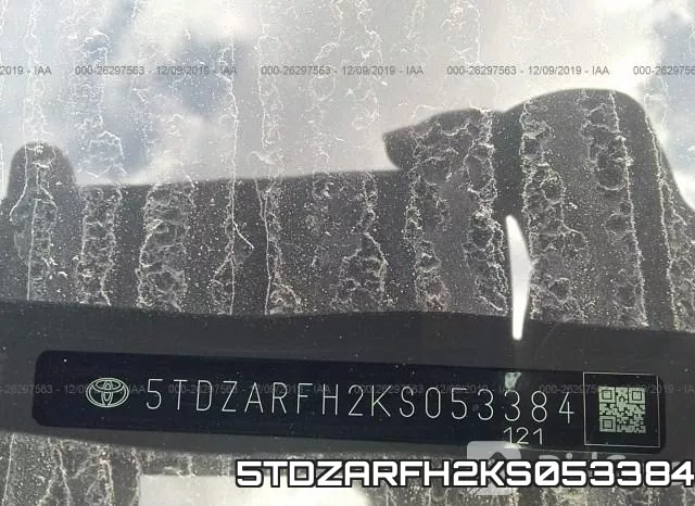 5TDZARFH2KS053384 фото 8