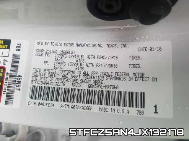 5TFCZ5AN4JX132178 фото 2